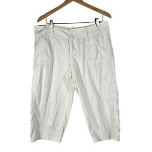 Sonoma Womens White Cargo Shorts Size 12